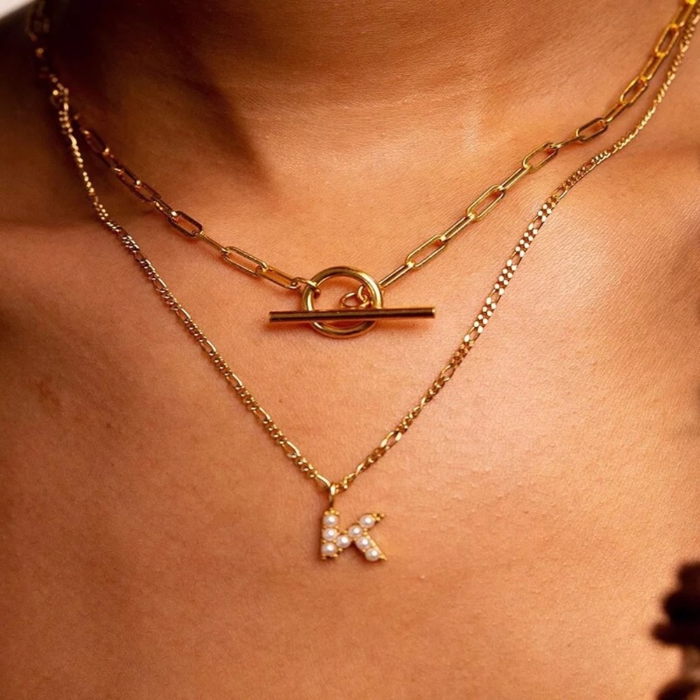 925 Sterling silver 14k gold pleaded necklace